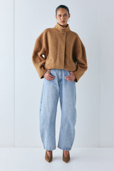 Lennon Bomber Jacket Tan | VRG GRL online