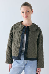 Yvette Jacket Khaki | VRG GRL sale