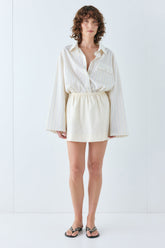 Elka Mini Skirt Cream | VRG GRL online