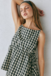 Indi Top Black Check | VRG GRL on sale