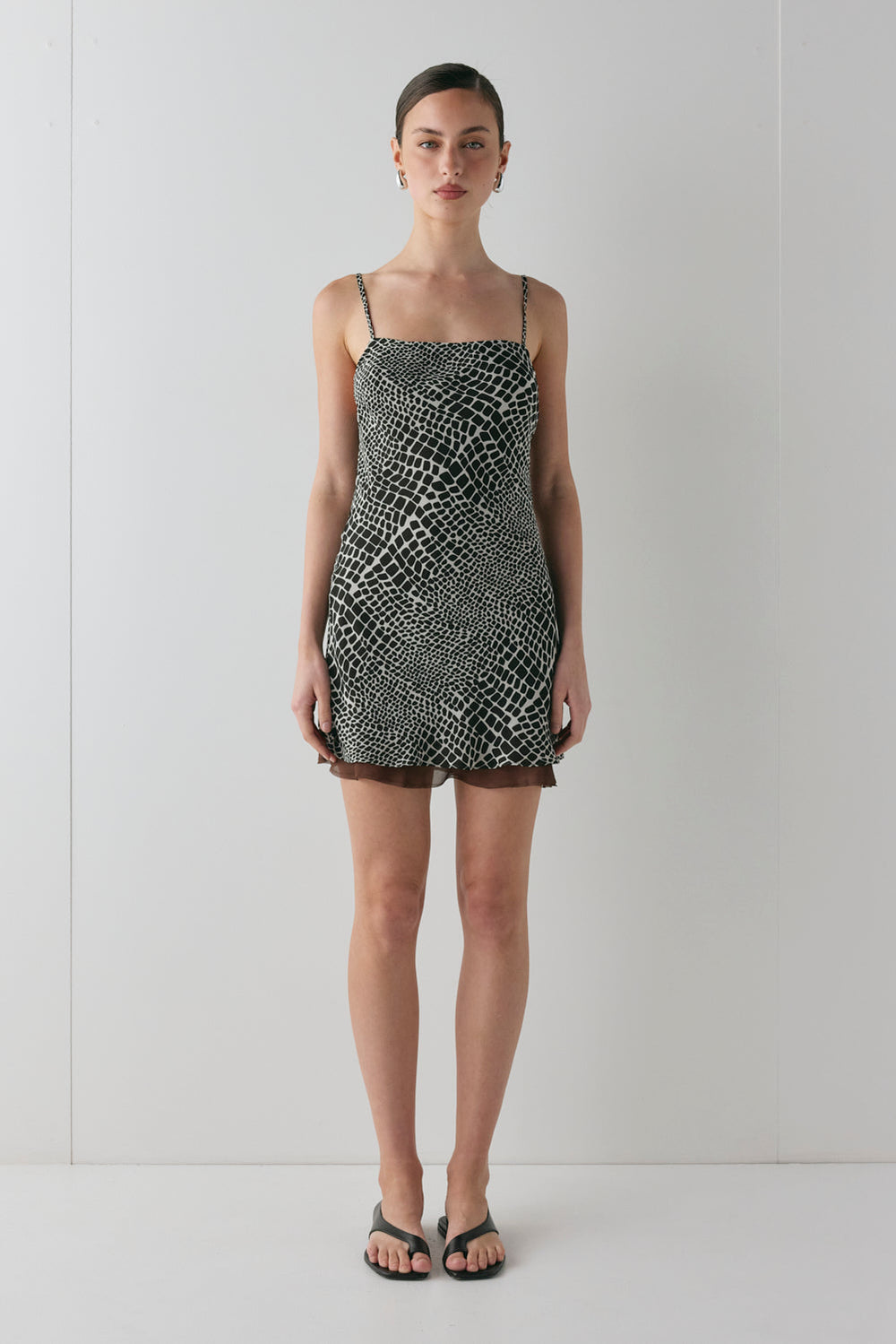 Delia Mini Dress Croc | VRG GRL US