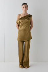 Camille Satin Tunic Top Copper | VRG GRL on sale