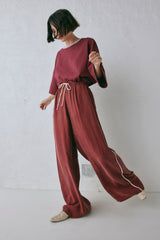 Moonscapes Pants Wine | VRG GRL online