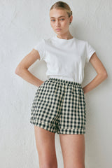 Freda Shorts Black Check | VRG GRL US