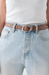 Mali Leather Belt Brown | VRG GRL online