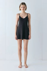 Carrie Mini Slip Dress Black | VRG GRL discount