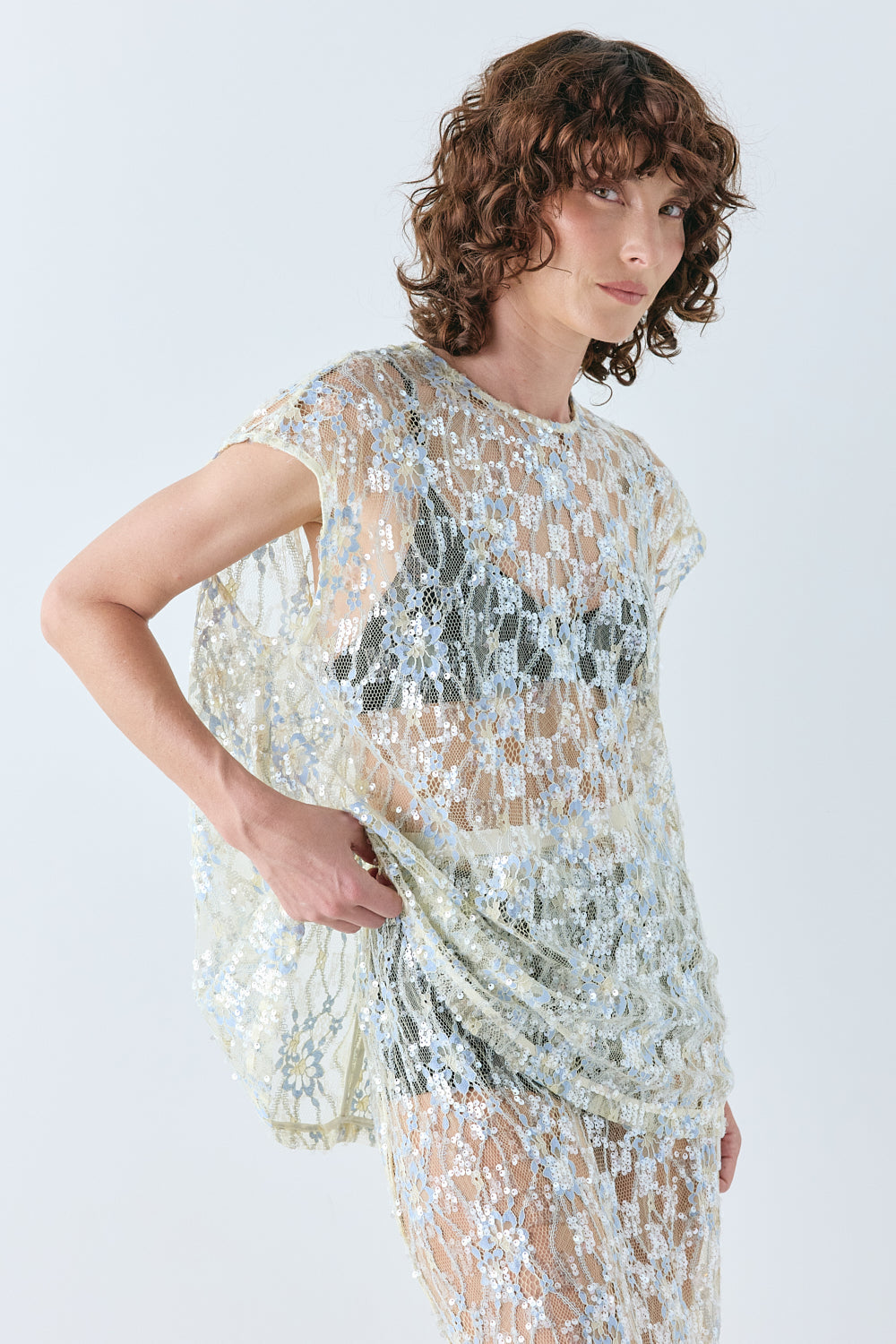Devyn Sequin Top Lace | VRG GRL for sale