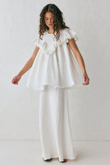 Viola Linen Tunic White | VRG GRL on sale