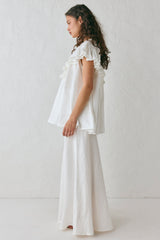 Viola Linen Tunic White | VRG GRL on sale