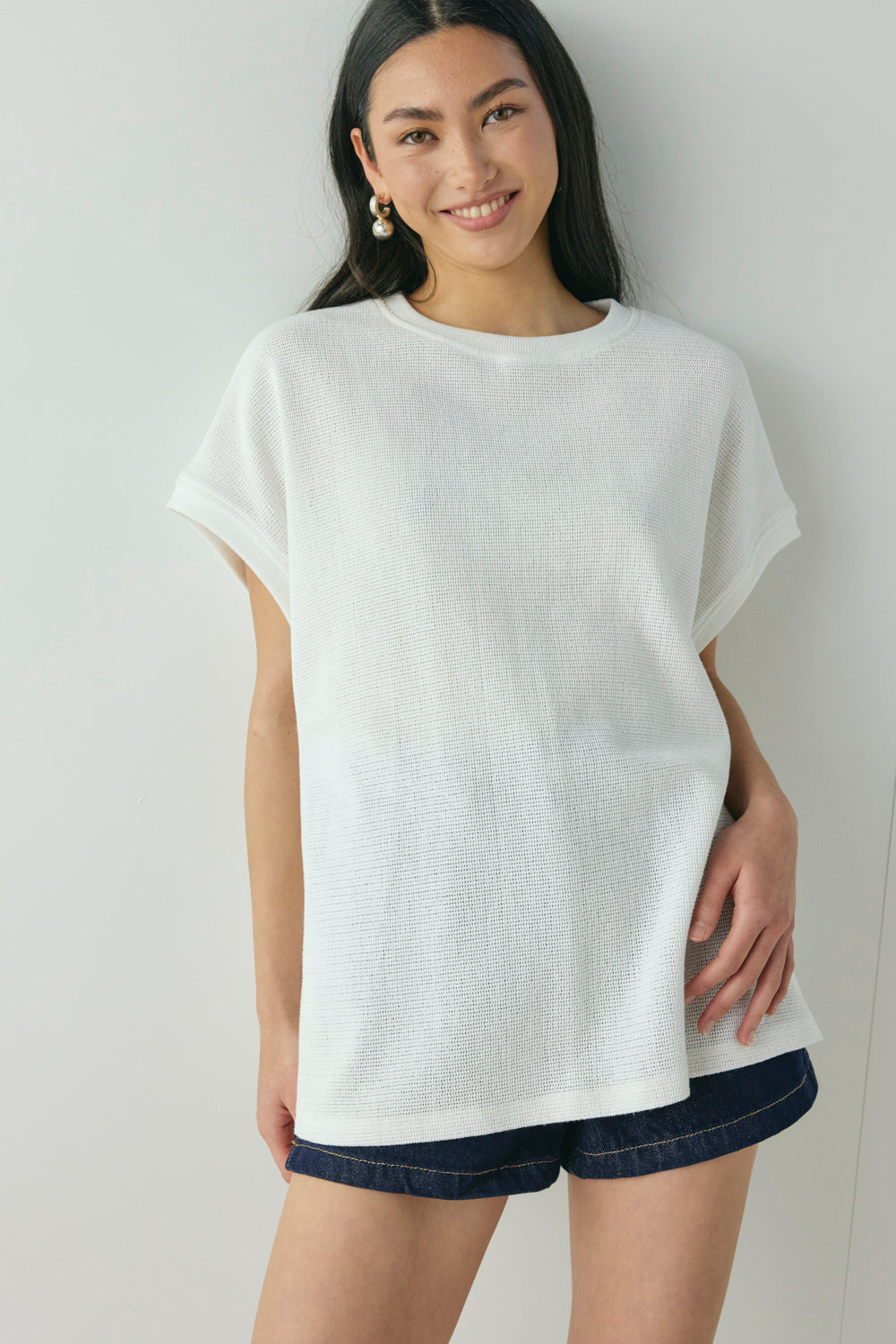 Lori Waffle Tank White | VRG GRL discount