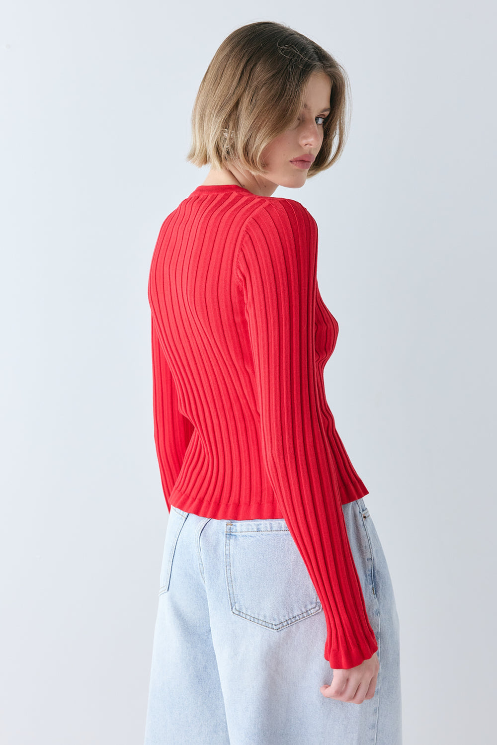 Hattie Knit Top Red | VRG GRL near me