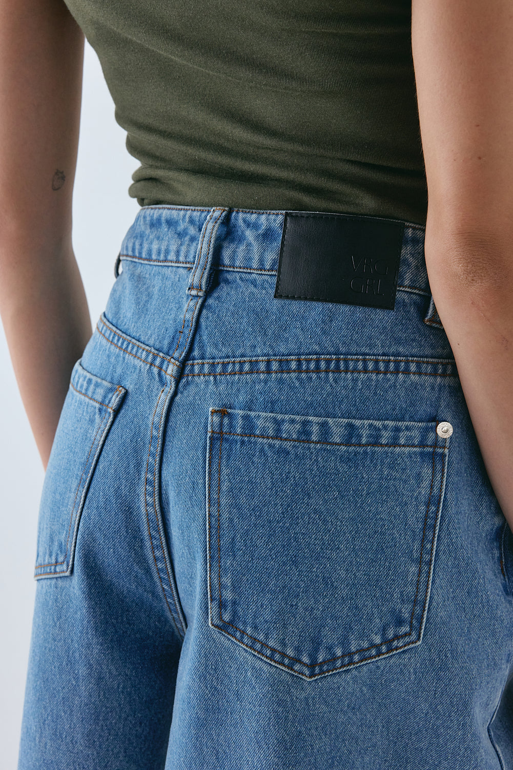 Hayden High Rise Denim Jeans Blue | VRG GRL sale