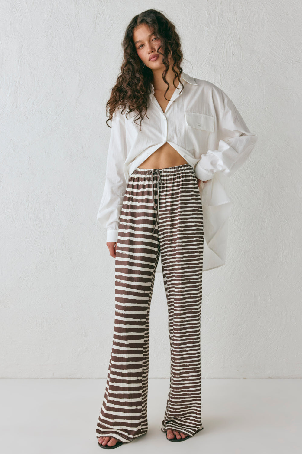 Rieti Pants Brown | VRG GRL on sale