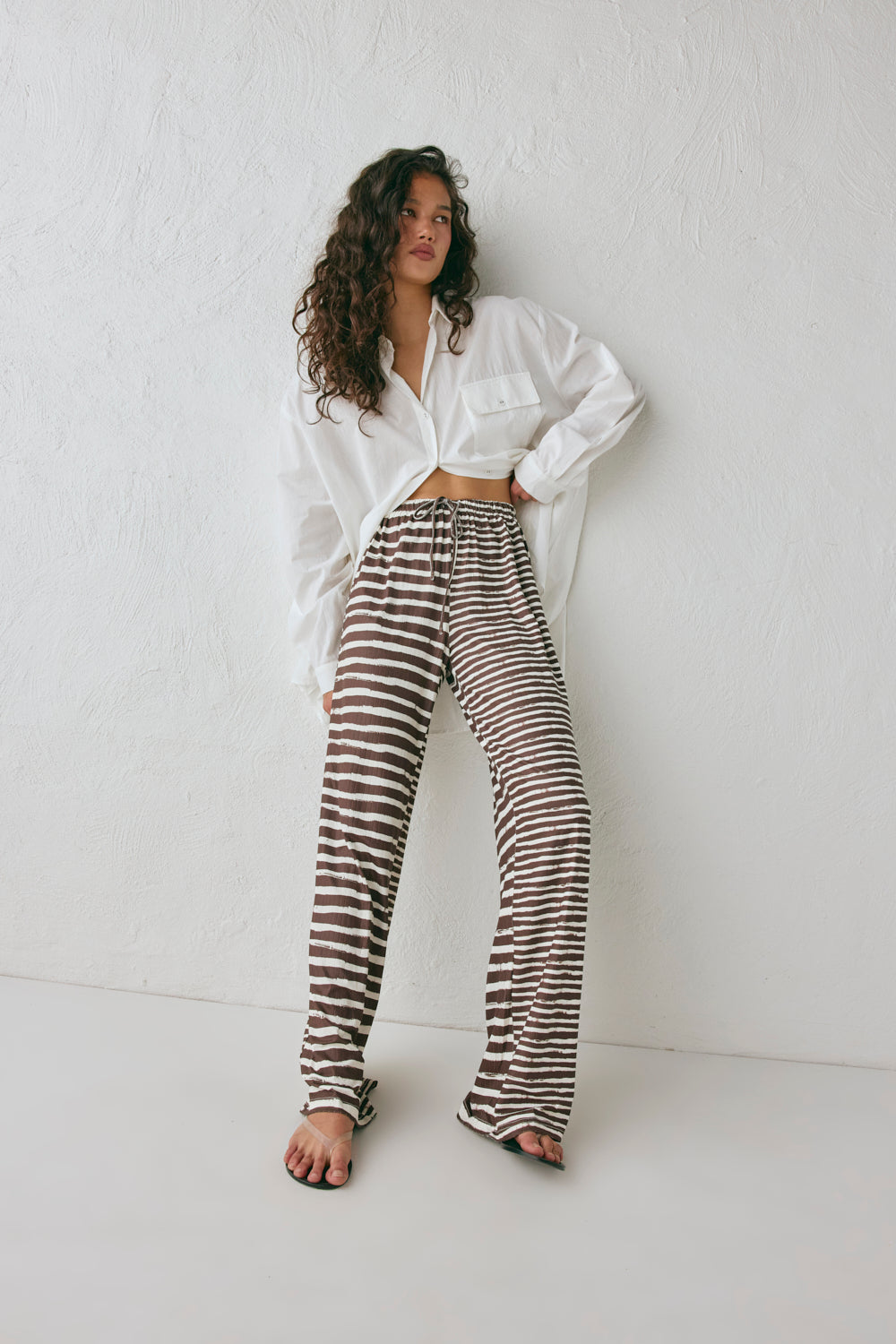 Rieti Pants Brown | VRG GRL on sale