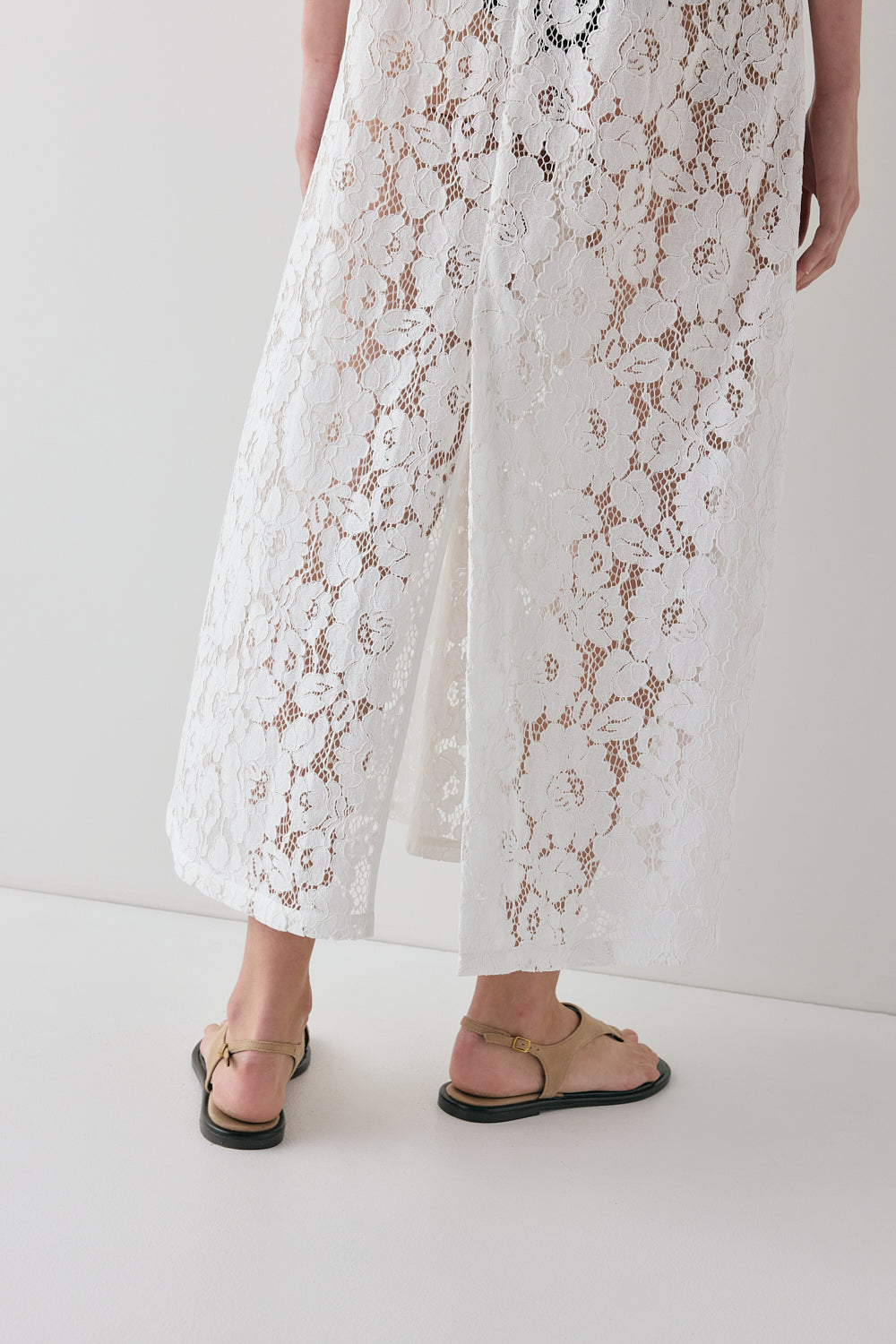 Maya Lace Midi Dress White | VRG GRL near me