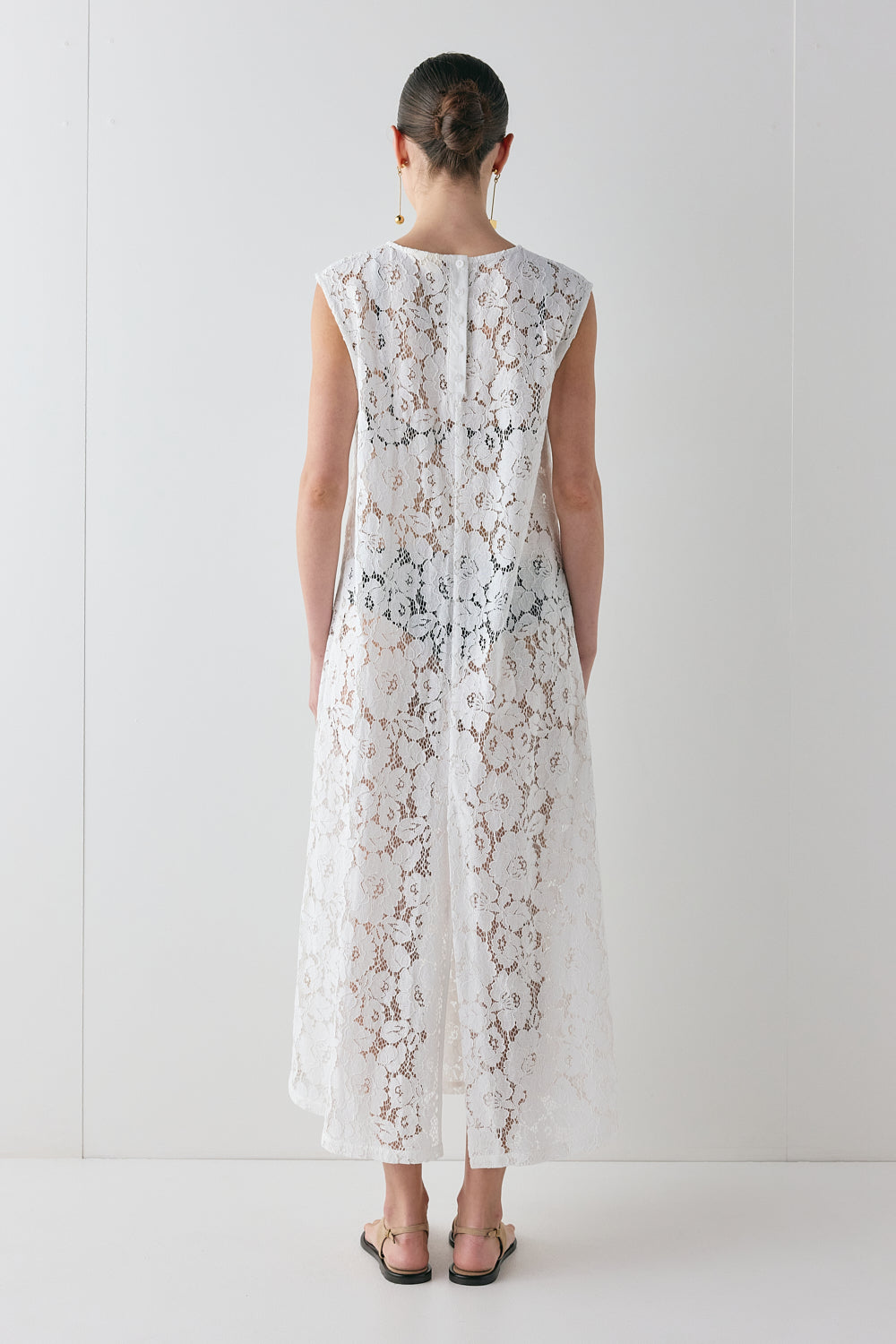 Maya Lace Midi Dress White | VRG GRL near me