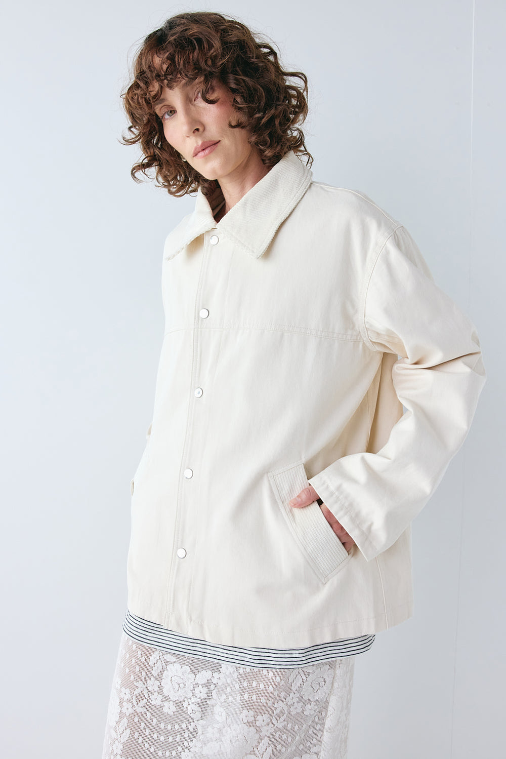 Cambell Jacket Cream | VRG GRL on sale