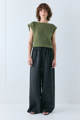 Raya Linen Pants Black | VRG GRL US