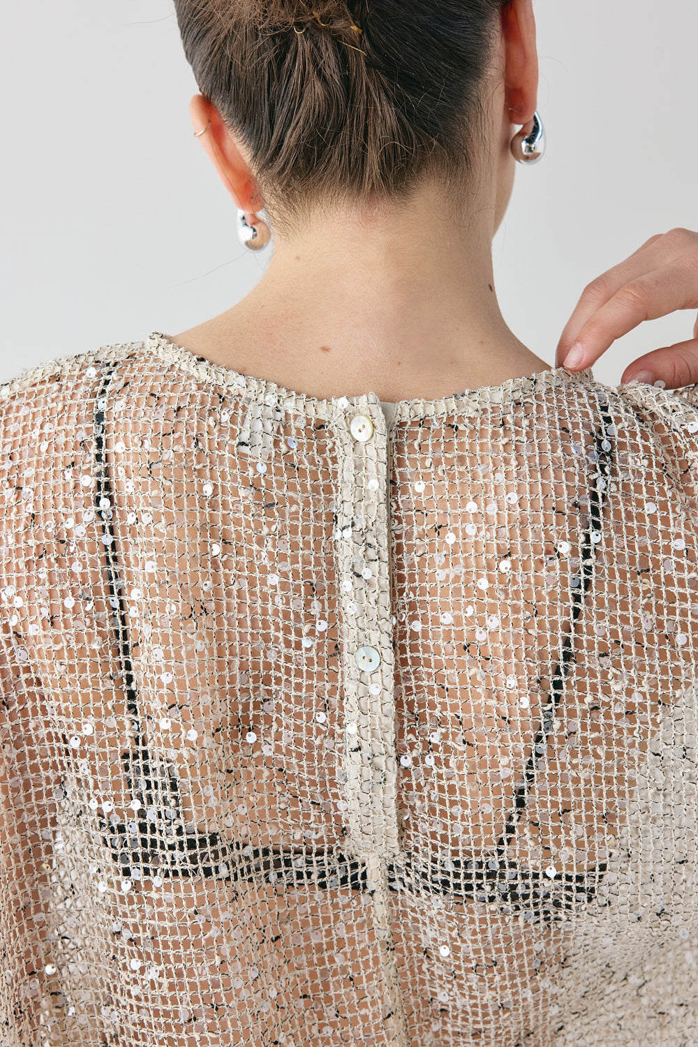 Arden Sequin Top Cream | VRG GRL for sale