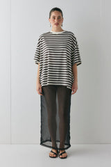 Willow Tee Charcoal Stripe | VRG GRL on sale