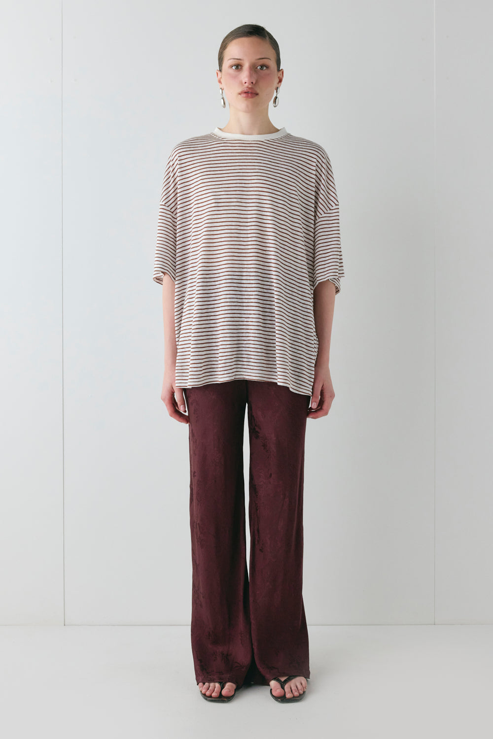 Willow Tee Brown Stripe | VRG GRL US