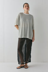 Willow Tee Khaki Stripe | VRG GRL on sale