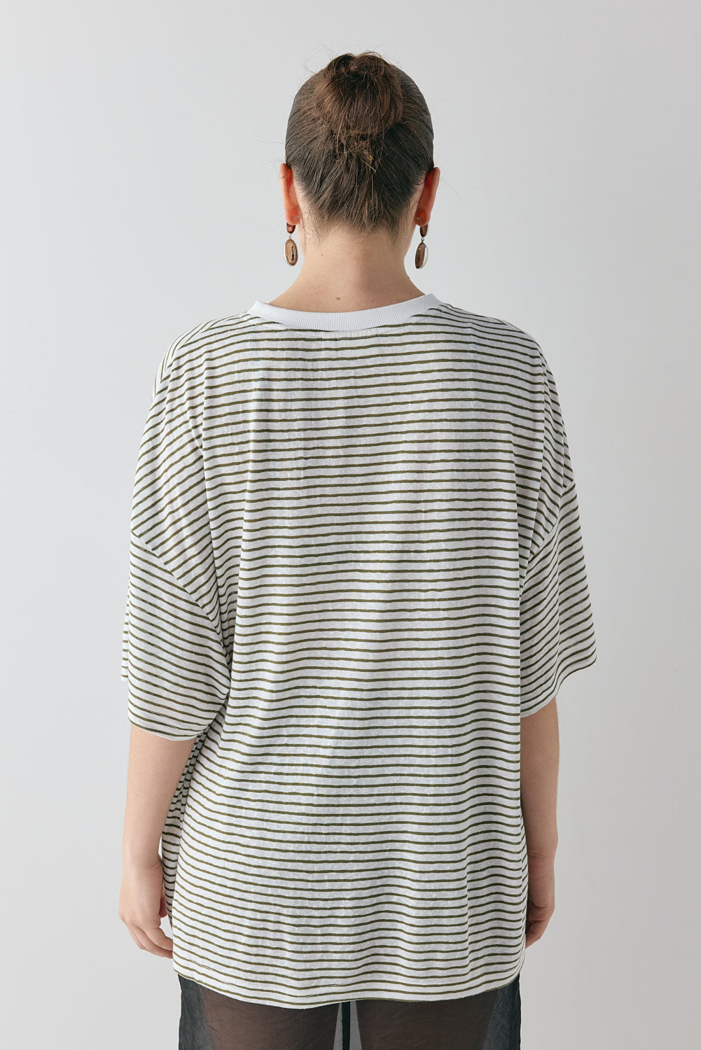 Willow Tee Khaki Stripe | VRG GRL on sale