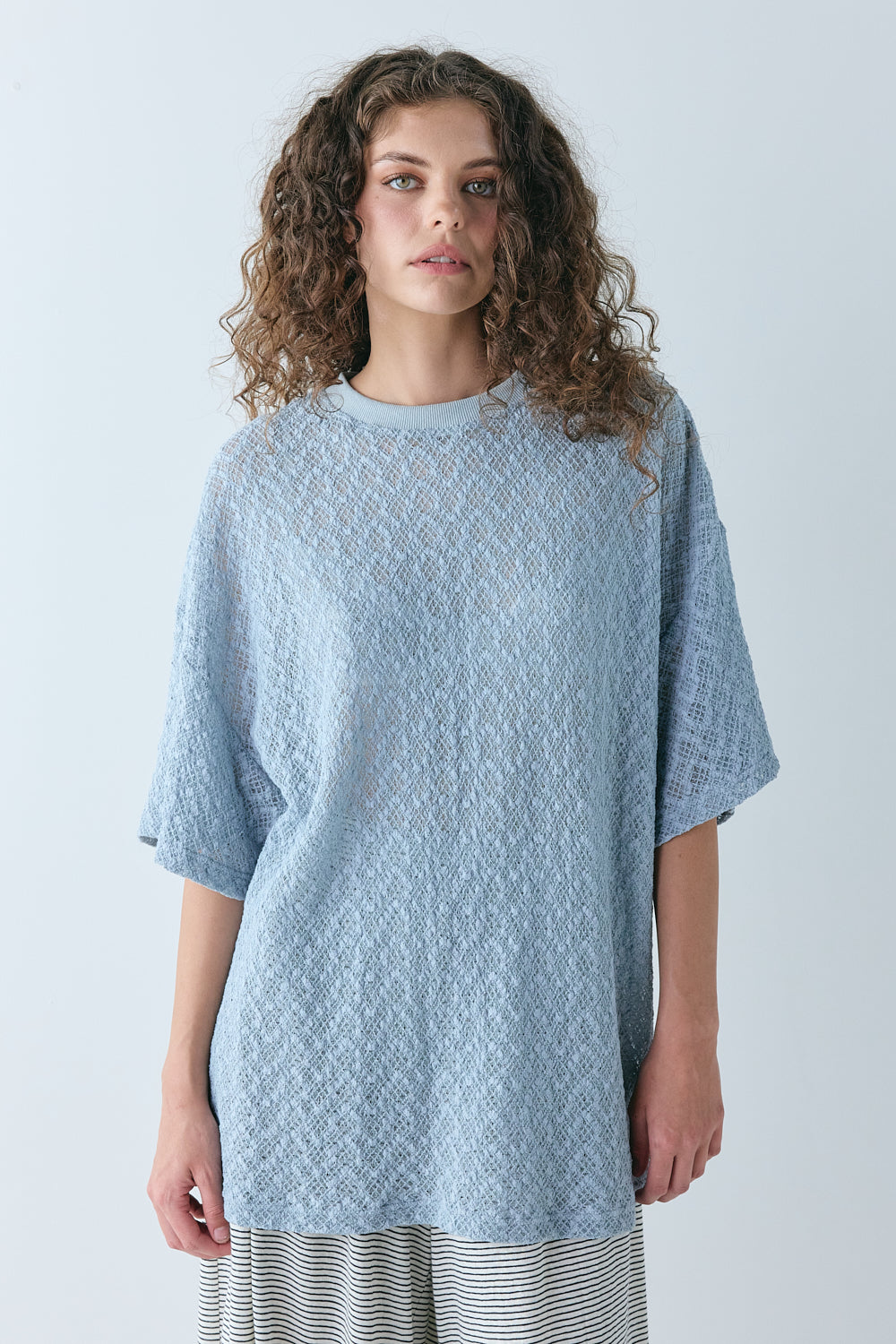 Willow Lace Tee Powder | VRG GRL discount