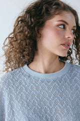 Willow Lace Tee Powder | VRG GRL discount