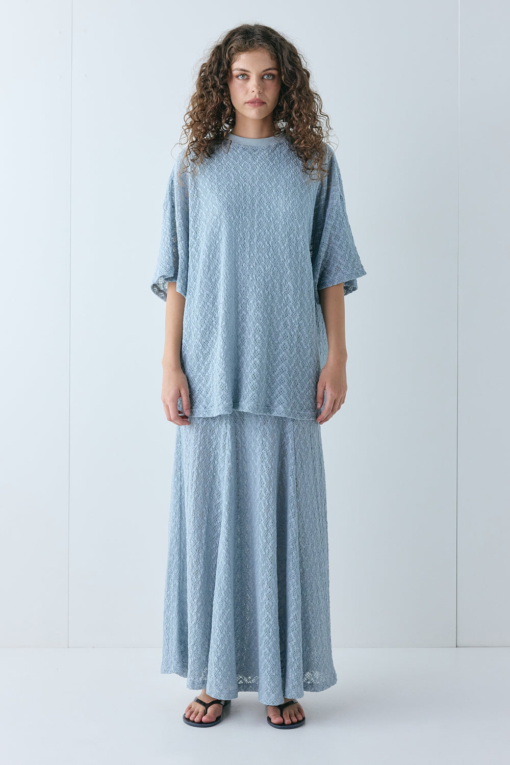Willow Lace Tee Powder | VRG GRL discount