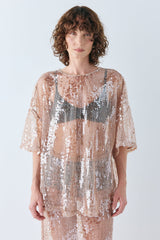 Arden Sequin Top Bronze | VRG GRL on sale