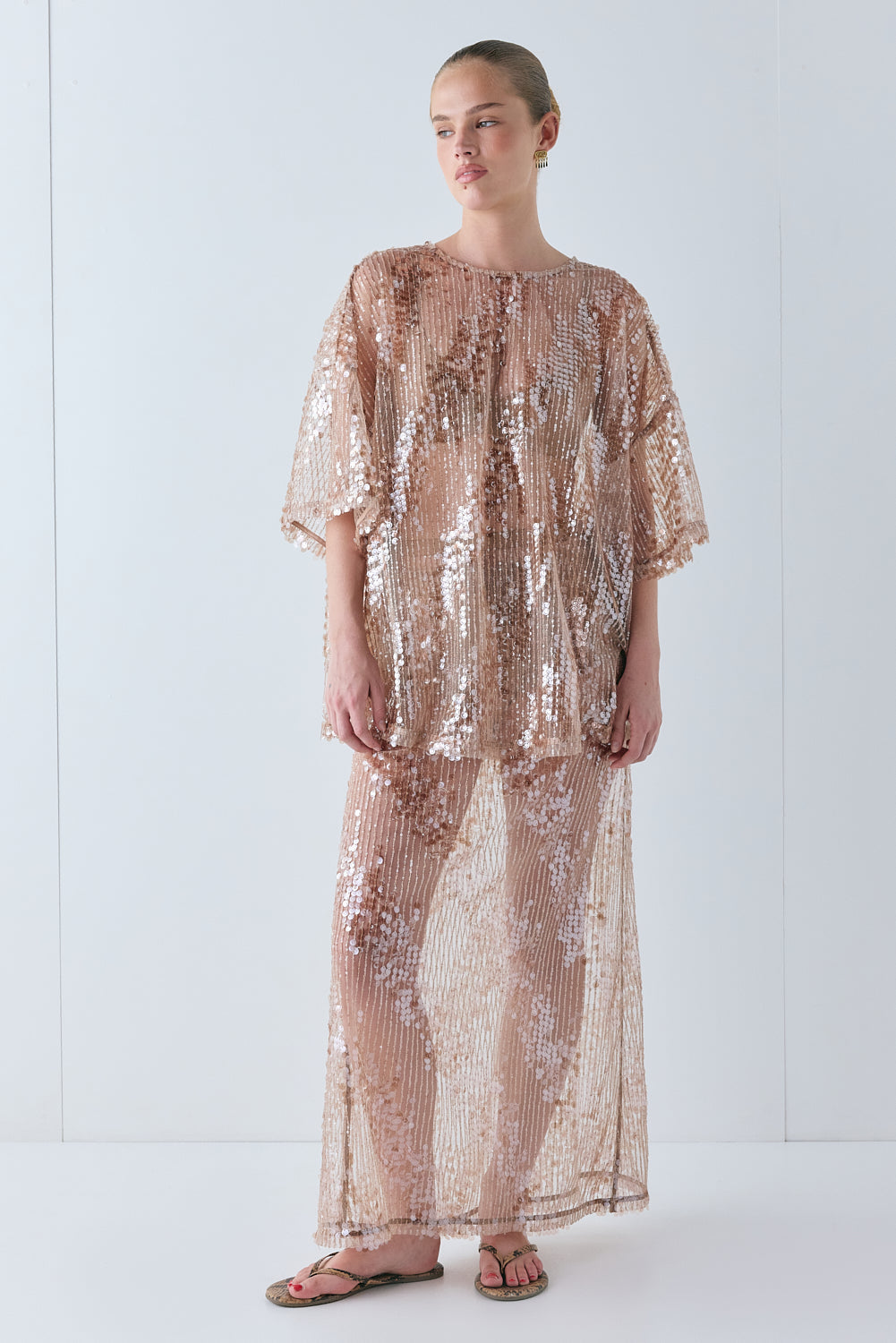 Arden Sequin Top Bronze | VRG GRL on sale