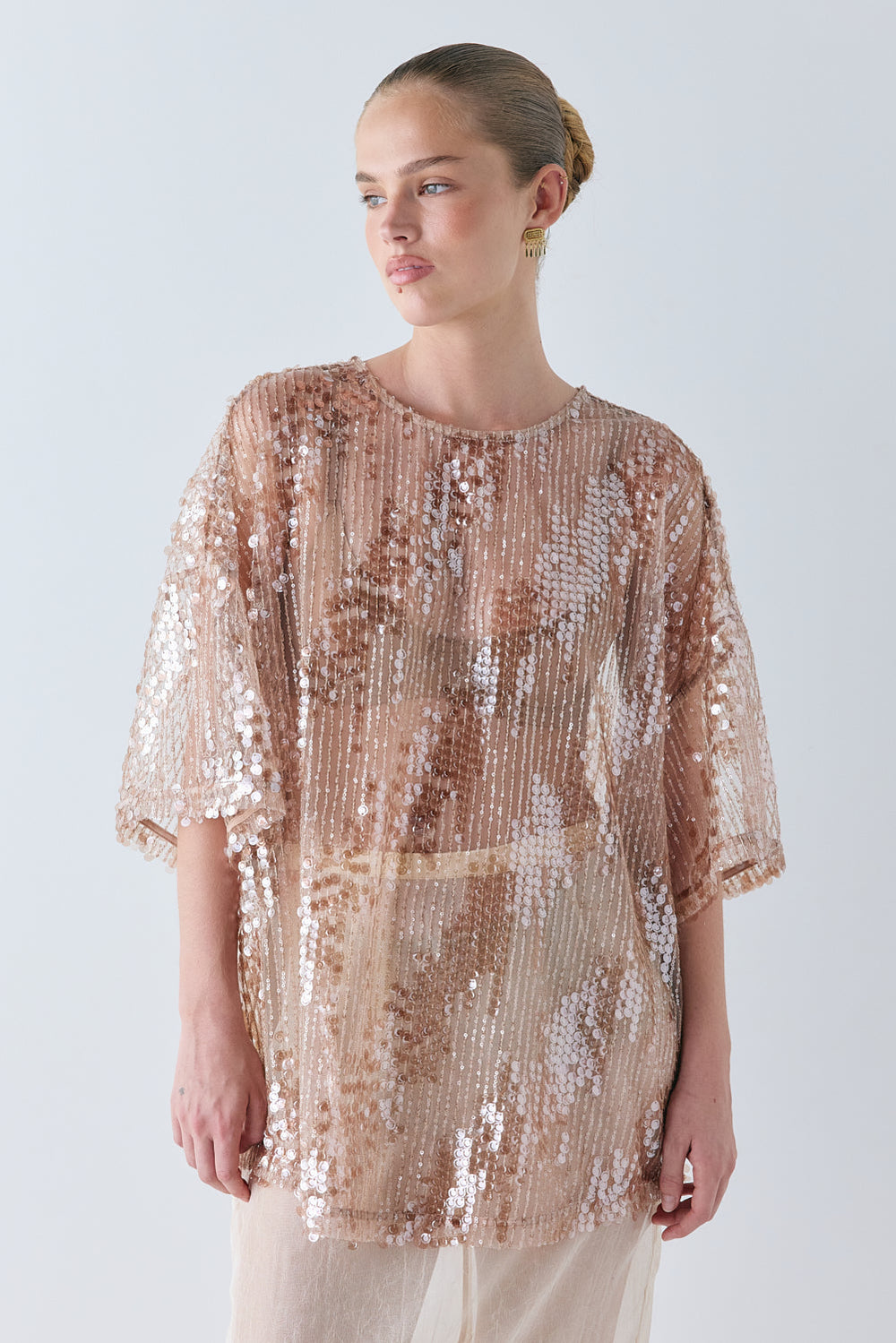 Arden Sequin Top Bronze | VRG GRL on sale