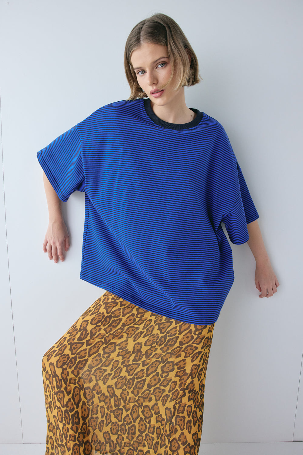 Willow Tee Cobalt Stripe | VRG GRL online