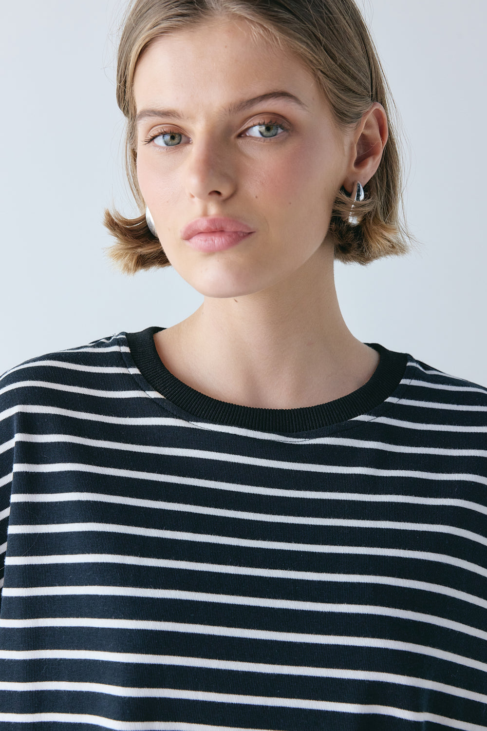 Willow Tee White Stripe | VRG GRL sale