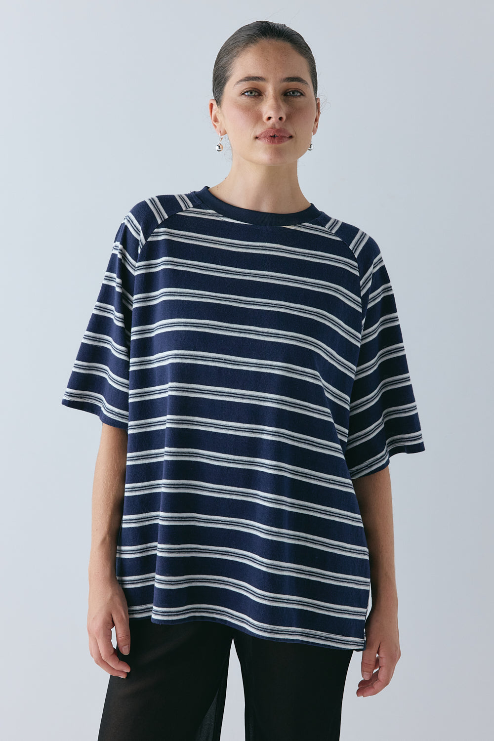 Blair Tee Navy Stripe | VRG GRL for sale