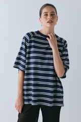 Blair Tee Navy Stripe | VRG GRL for sale