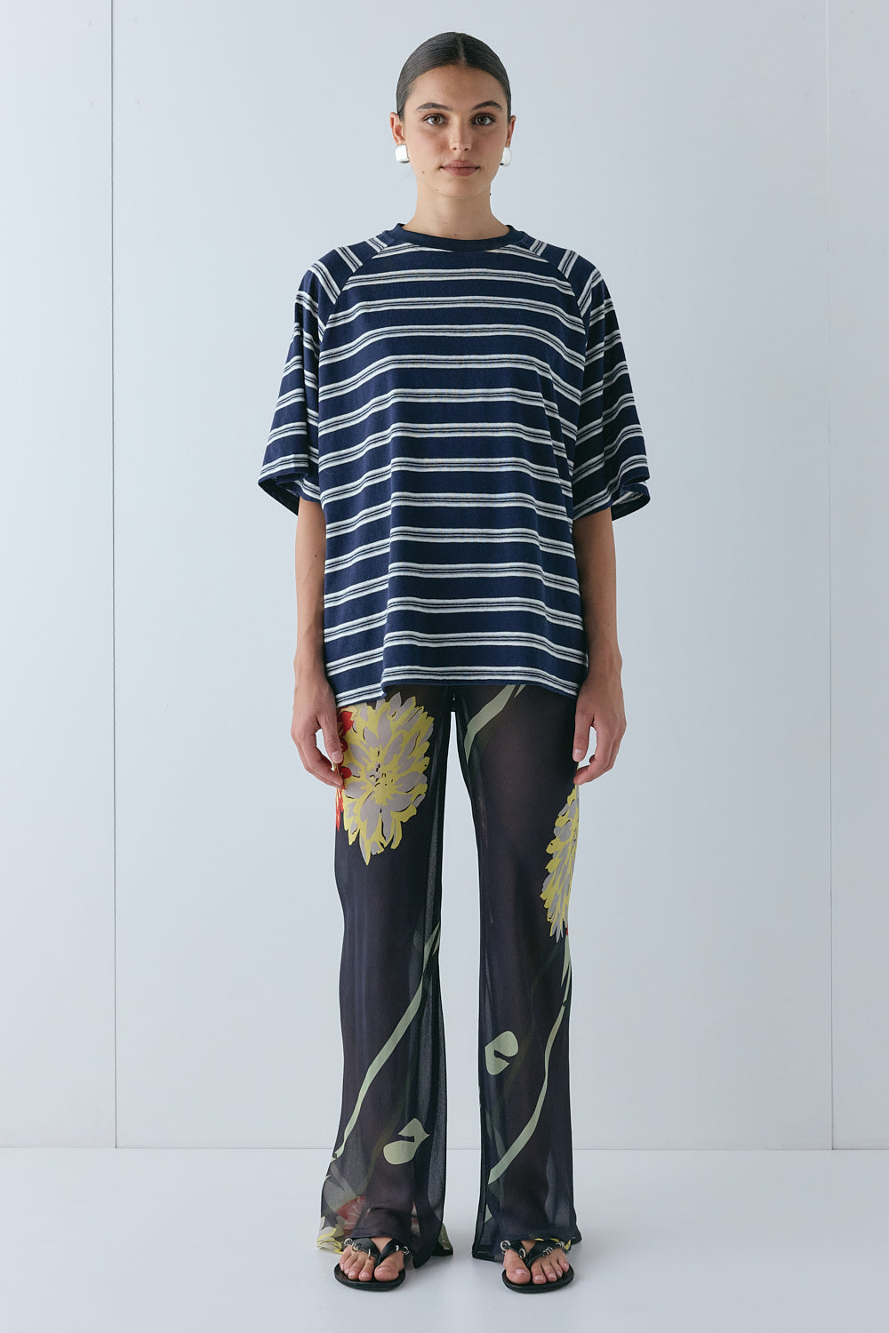 Blair Tee Navy Stripe | VRG GRL for sale