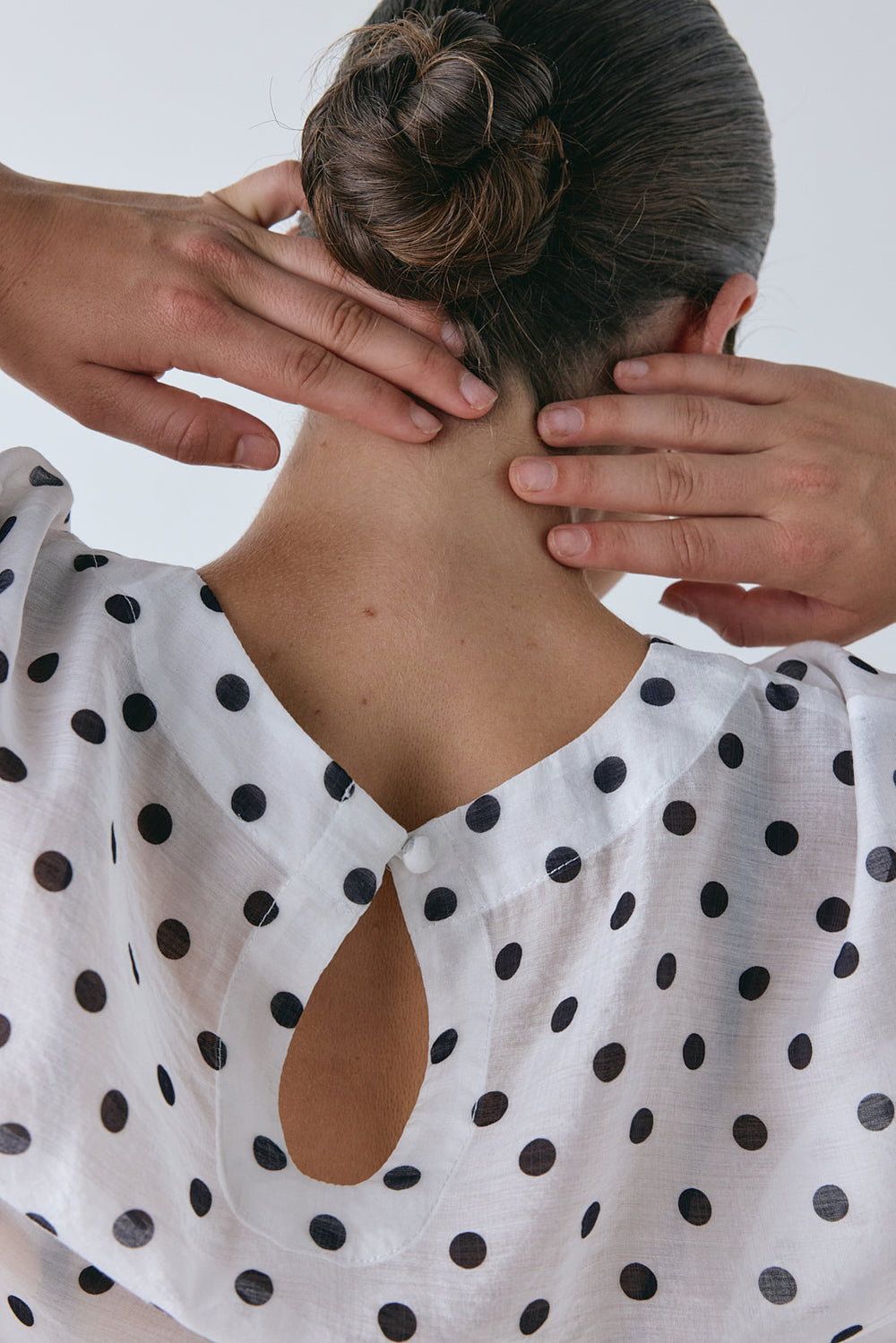 Esther Sheer Top White Polka Dot | VRG GRL US