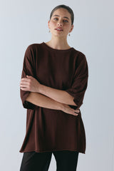 Willow Knit Tee Chocolate | VRG GRL near me