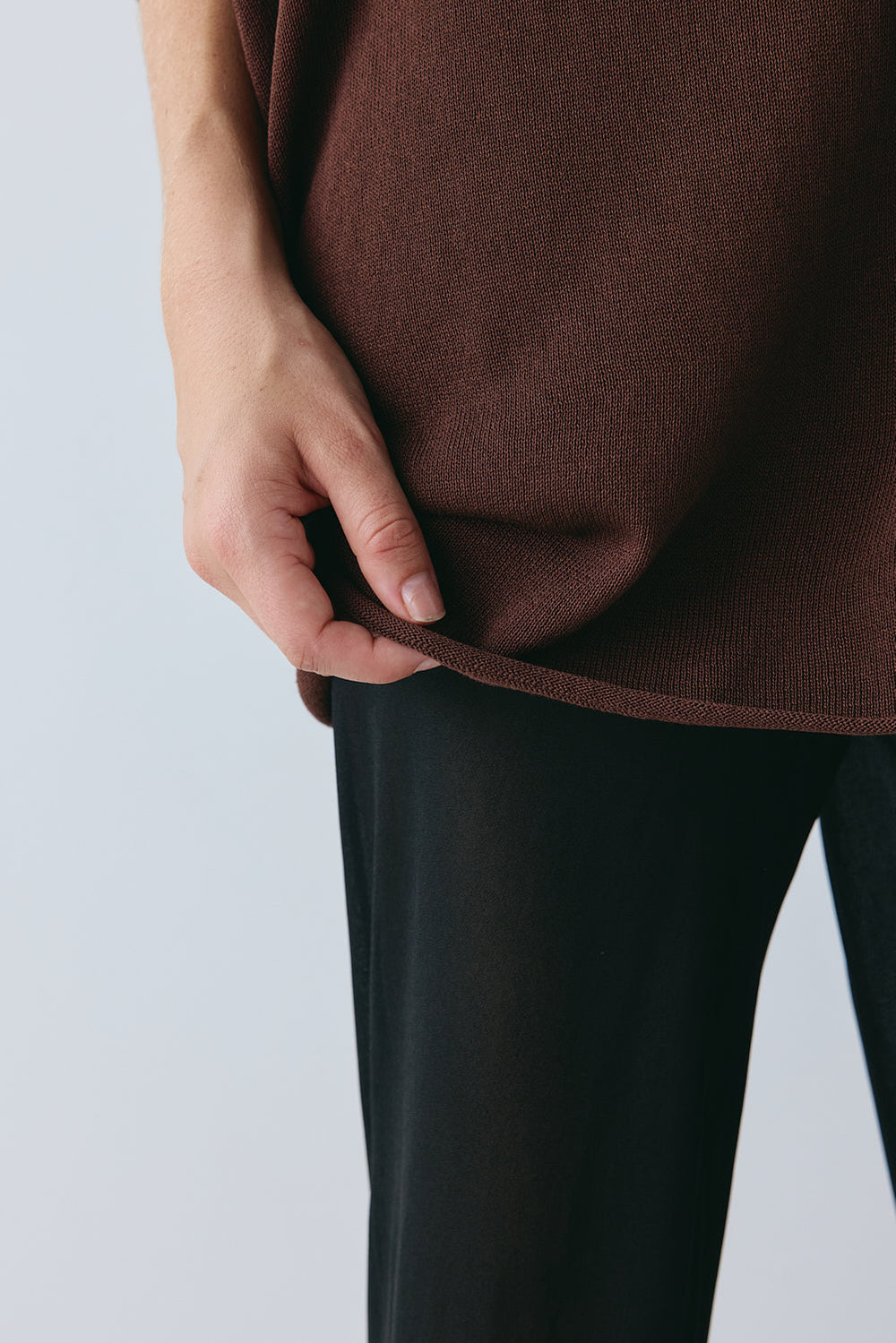 Willow Knit Tee Chocolate | VRG GRL near me