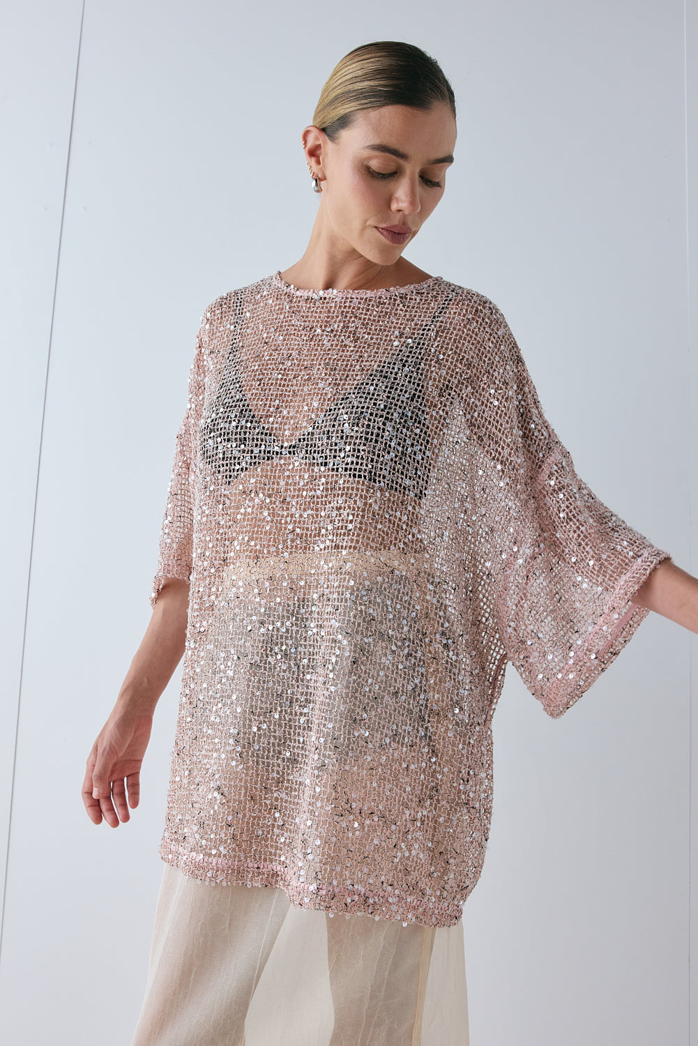 Arden Sequin Top Pink | VRG GRL online