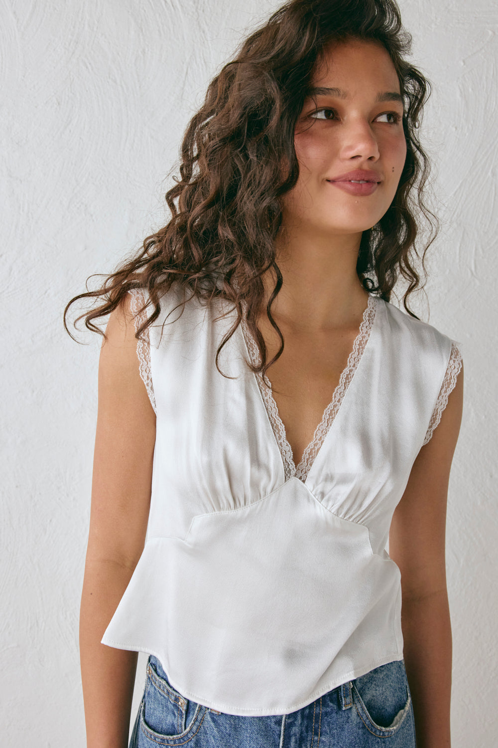 Vintage Lover Tie Back Top White | VRG GRL sale