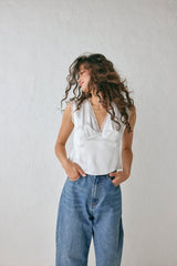 Vintage Lover Tie Back Top White | VRG GRL sale