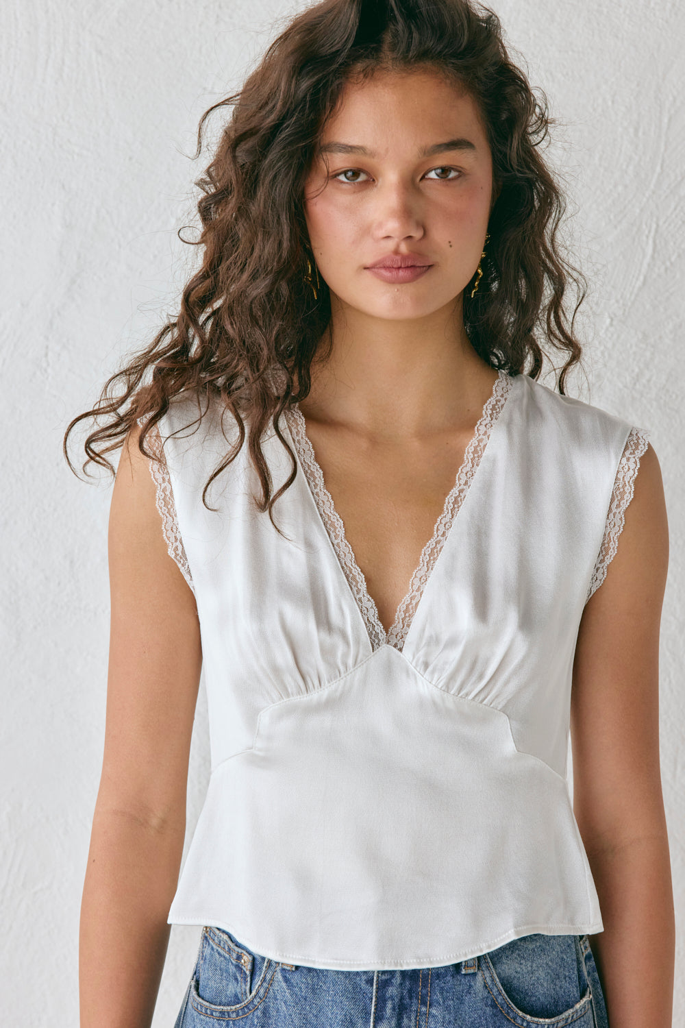 Vintage Lover Tie Back Top White | VRG GRL sale