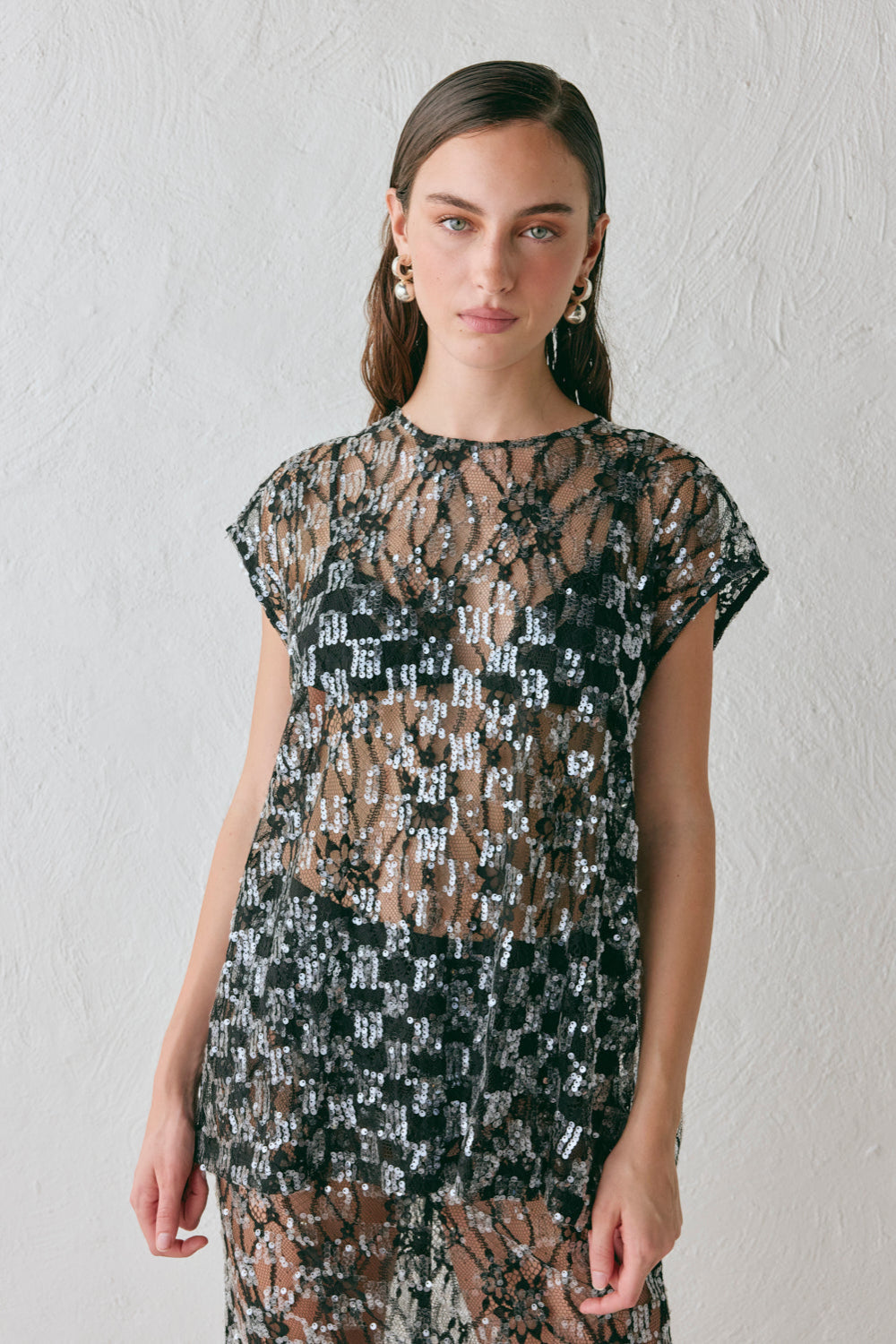 Devyn Sequin Top Black | VRG GRL for sale
