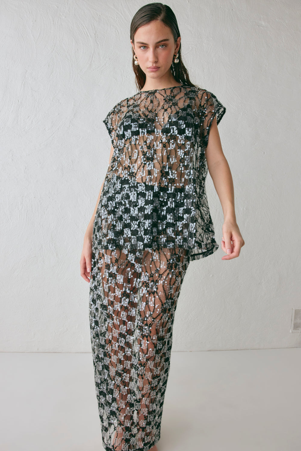 Devyn Sequin Top Black | VRG GRL for sale