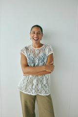 Devyn Sequin Top White | VRG GRL on sale