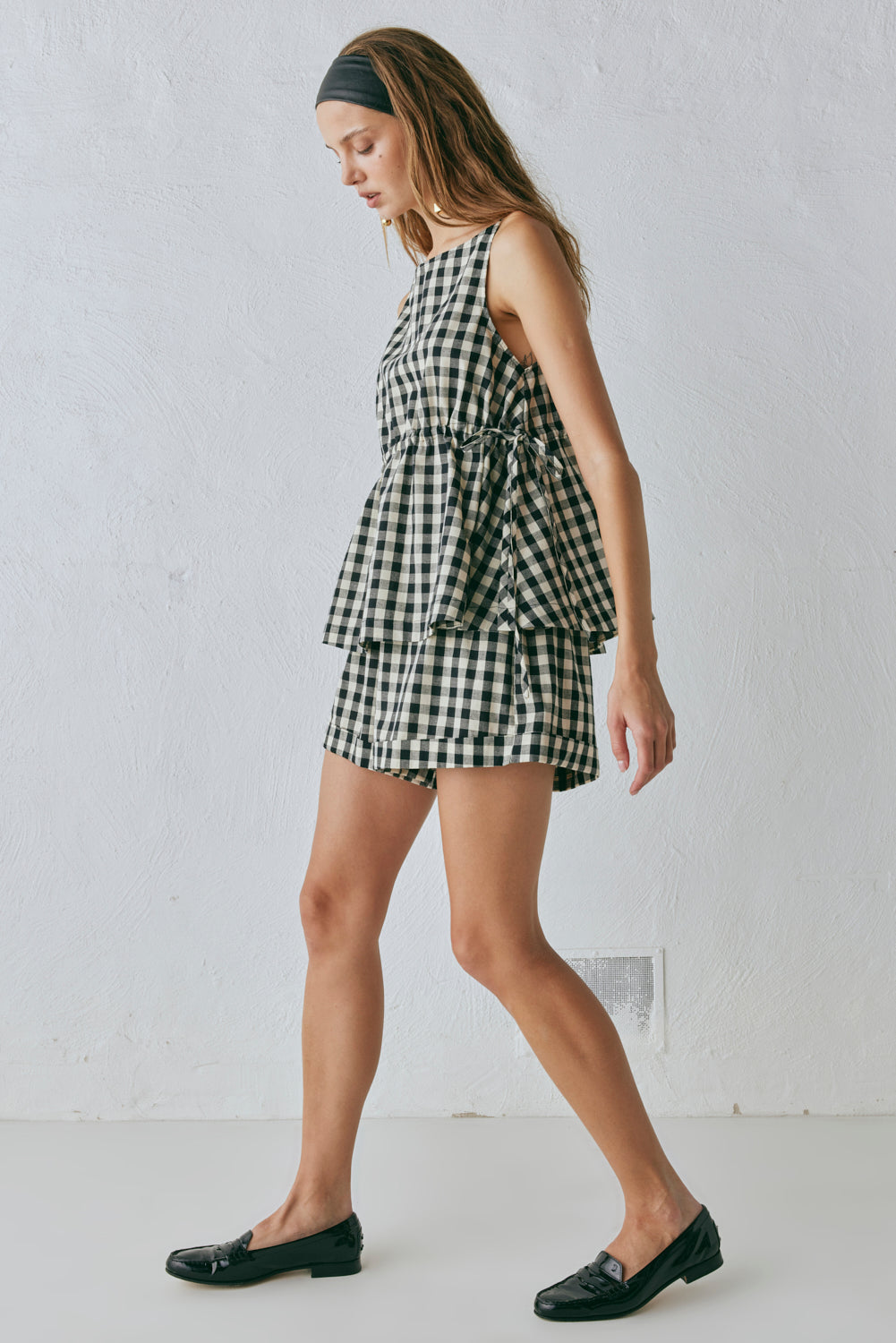Indi Top Black Check | VRG GRL for sale