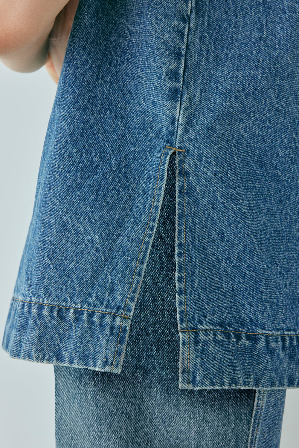Muni Denim Tunic Top Blue | VRG GRL on sale